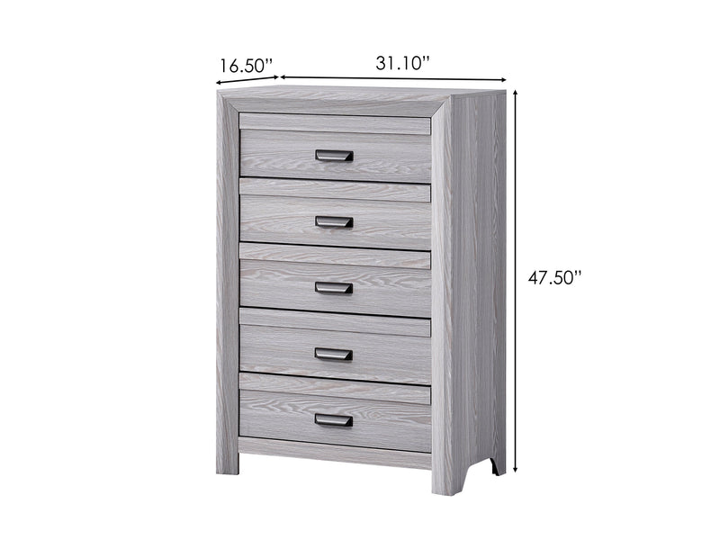 Adelaide Driftwood Upholstered Panel Bedroom Set from Crown Mark - Luna Furniture