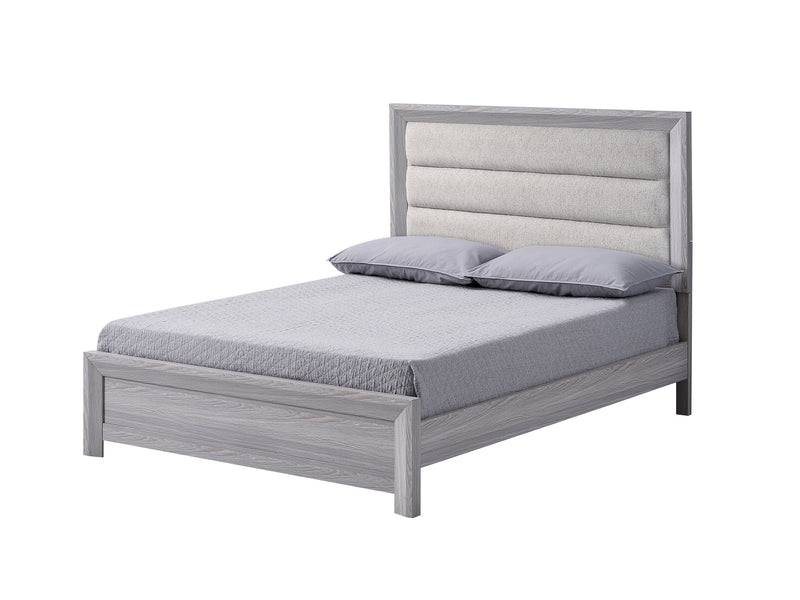 Adelaide Driftwood King Upholstered Panel Bed from Crown Mark - Luna Furniture
