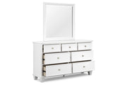 Fortman White Dresser and Mirror -  Ashley - Luna Furniture