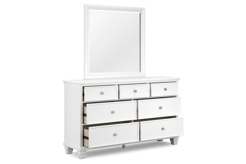 Fortman White Dresser and Mirror -  Ashley - Luna Furniture