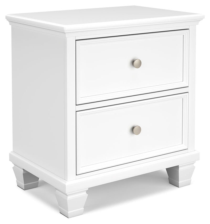 Fortman White King Panel Bed, Dresser, Mirror and Nightstand from Ashley - Luna Furniture