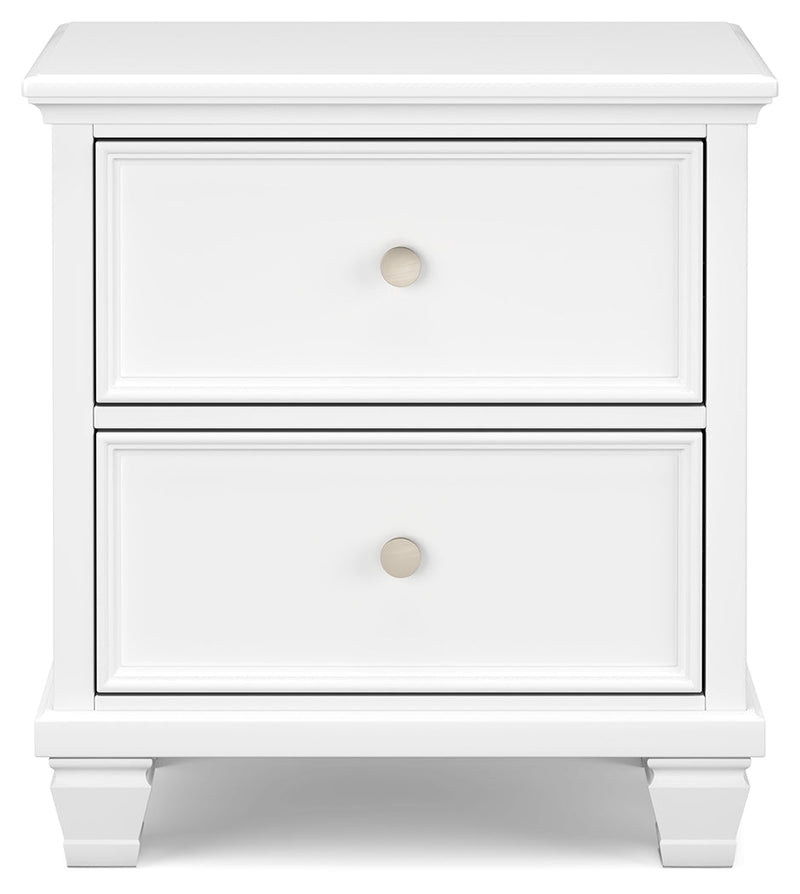 Fortman White King Panel Bed, Dresser, Mirror and Nightstand from Ashley - Luna Furniture