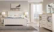 Shaybrock Antique White California King Panel Bed from Ashley - Luna Furniture