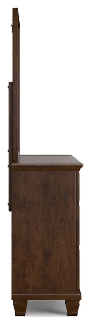 Danabrin Brown Full Panel Bed with Mirrored Dresser from Ashley - Luna Furniture