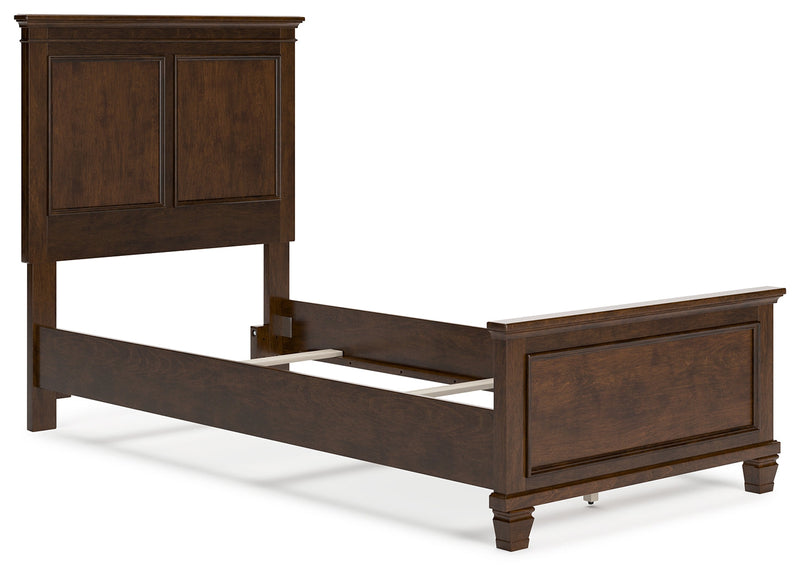Danabrin Brown Twin Panel Bed with Mirrored Dresser from Ashley - Luna Furniture