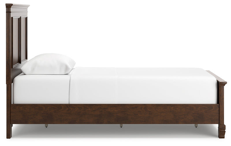 Danabrin Brown Twin Panel Bed with Mirrored Dresser from Ashley - Luna Furniture