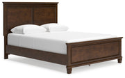 Danabrin Brown Queen Panel Bed with Mirrored Dresser from Ashley - Luna Furniture