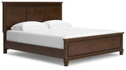 Danabrin Brown California King Panel Bed with Mirrored Dresser from Ashley - Luna Furniture