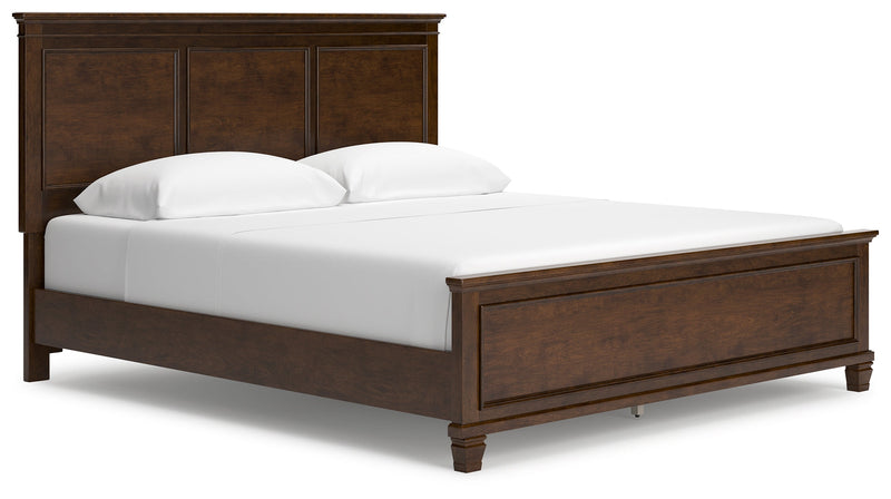 Danabrin Brown California King Panel Bed with Mirrored Dresser from Ashley - Luna Furniture