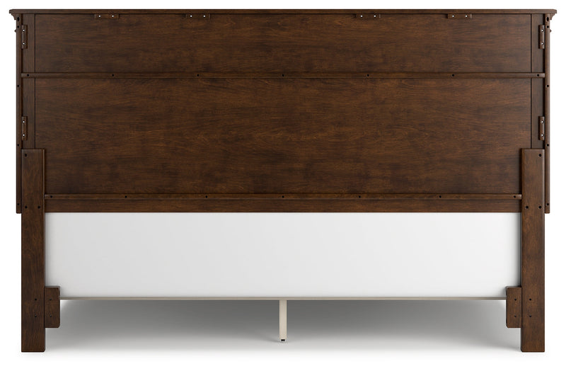 Danabrin Brown California King Panel Bed with Mirrored Dresser from Ashley - Luna Furniture