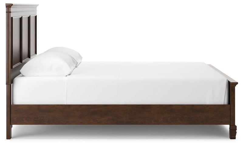 Danabrin Brown California King Panel Bed with Mirrored Dresser from Ashley - Luna Furniture