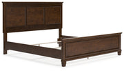 Danabr Brown King Panel Bed with Mirrored Dresser from Ashley - Luna Furniture