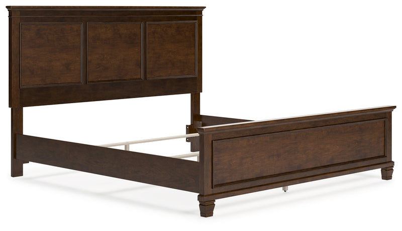 Danabr Brown King Panel Bed with Mirrored Dresser from Ashley - Luna Furniture