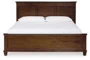 Danabr Brown King Panel Bed with Mirrored Dresser from Ashley - Luna Furniture