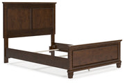 Danabrin Brown Full Panel Bed with Mirrored Dresser from Ashley - Luna Furniture