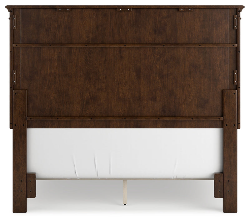 Danabrin Brown Full Panel Bed with Mirrored Dresser from Ashley - Luna Furniture