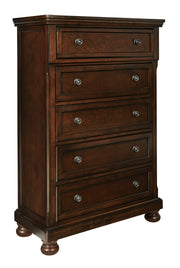 Porter Rustic Brown Footboard Storage Sleigh Platform Bedroom Set from Ashley - Luna Furniture