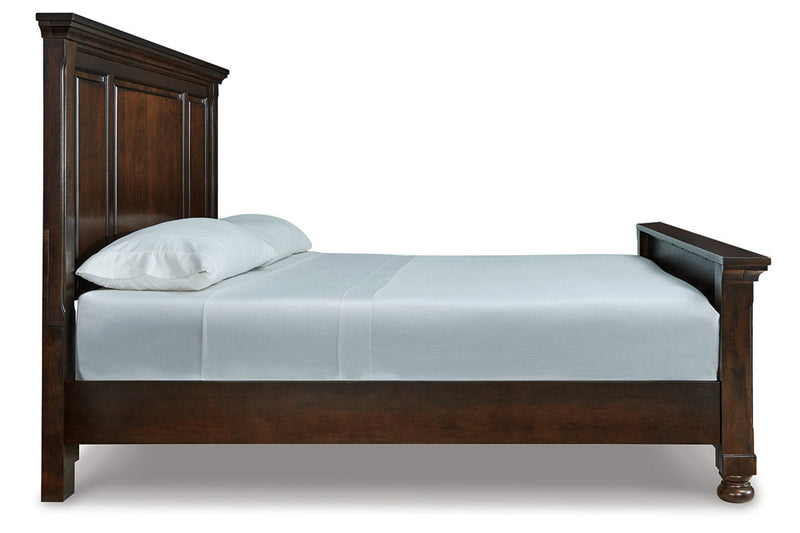 Porter Rustic Brown California King Panel Bed -  Ashley - Luna Furniture