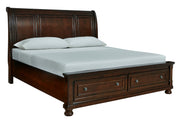 Porter Rustic Brown Footboard Storage Sleigh Platform Bedroom Set from Ashley - Luna Furniture