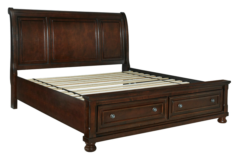 Porter Rustic Brown Footboard Storage Sleigh Platform Bedroom Set from Ashley - Luna Furniture