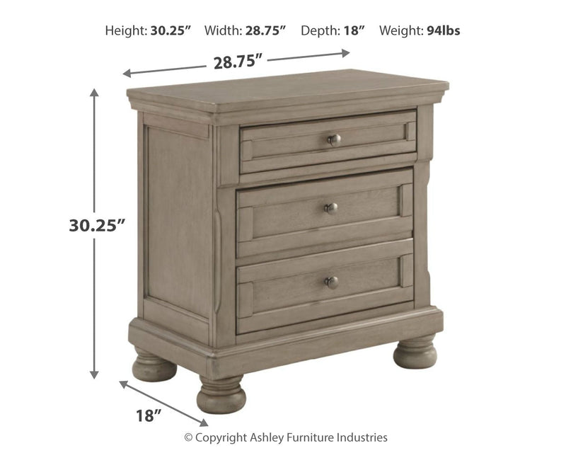 Lettner Light Gray Queen Panel Bed with Mirrored Dresser and 2 Nightstands from Ashley - Luna Furniture
