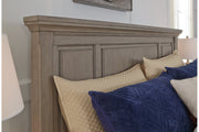 Lettner Light Gray King Sleigh Bed with 2 Storage Drawers from Ashley - Luna Furniture
