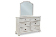 Robbinsdale Antique White Dresser and Mirror -  Ashley - Luna Furniture