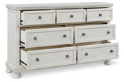 Robbinsdale Antique White Sleigh Bedroom Set from Ashley - Luna Furniture