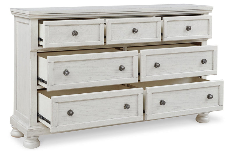 Robbinsdale Antique White Sleigh Bedroom Set from Ashley - Luna Furniture