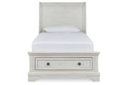 Robbinsdale Antique White Sleigh Storage Bedroom Set from Ashley - Luna Furniture