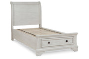 Robbinsdale Antique White Sleigh Storage Bedroom Set from Ashley - Luna Furniture