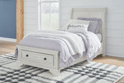 Robbinsdale Antique White Sleigh Storage Bedroom Set from Ashley - Luna Furniture