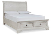 Robbinsdale Antique White Sleigh Storage Bedroom Set from Ashley - Luna Furniture