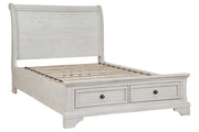 Robbinsdale Antique White Sleigh Storage Bedroom Set from Ashley - Luna Furniture
