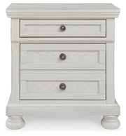 Robbinsdale Antique White Full Storage Bed and Nightstand from Ashley - Luna Furniture
