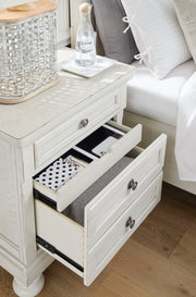 Robbinsdale Antique White Full Storage Bed and Nightstand from Ashley - Luna Furniture