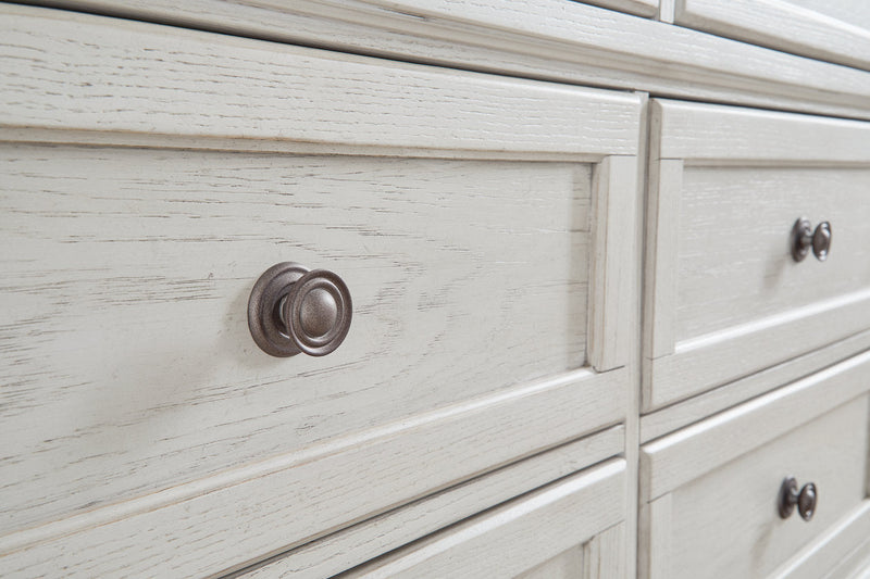 Robbinsdale Antique White Dresser and Mirror -  Ashley - Luna Furniture