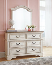 Realyn Two-tone Full Panel Bed, Dresser and Mirror from Ashley - Luna Furniture