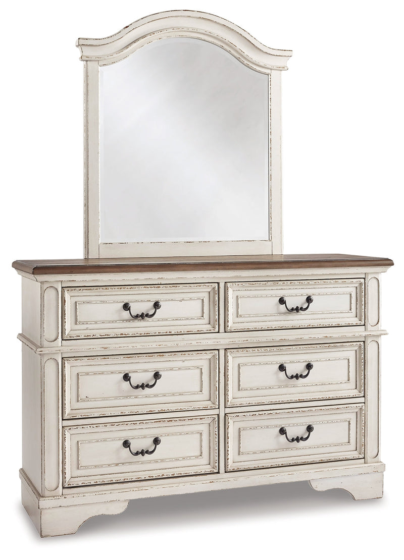 Realyn Two-tone Full Panel Bed, Dresser and Mirror from Ashley - Luna Furniture
