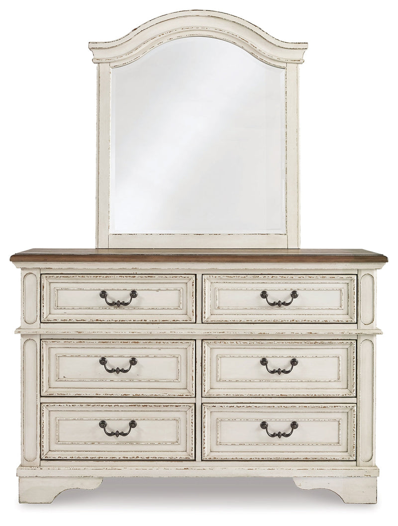 Realyn Two-tone Full Panel Bed, Dresser and Mirror from Ashley - Luna Furniture
