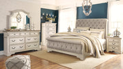 Realyn Chipped White Sleigh Bedroom Set from Ashley - Luna Furniture