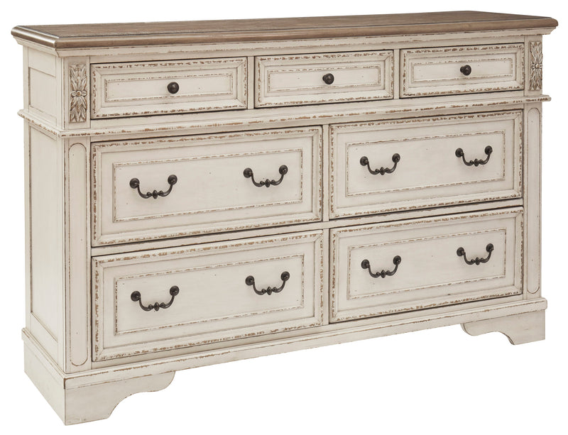 Realyn Chipped White Footboard Storage Platform Bedroom Set from Ashley - Luna Furniture