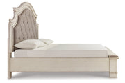 Realyn Two-tone King Upholstered Storage Platform Bed from Ashley - Luna Furniture