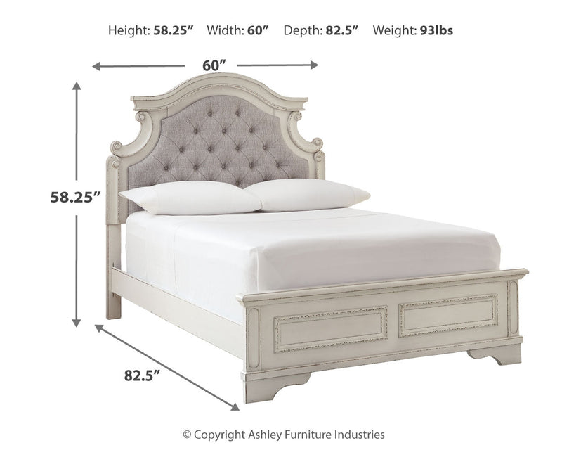 Realyn Two-tone Full Panel Bed, Dresser and Mirror from Ashley - Luna Furniture
