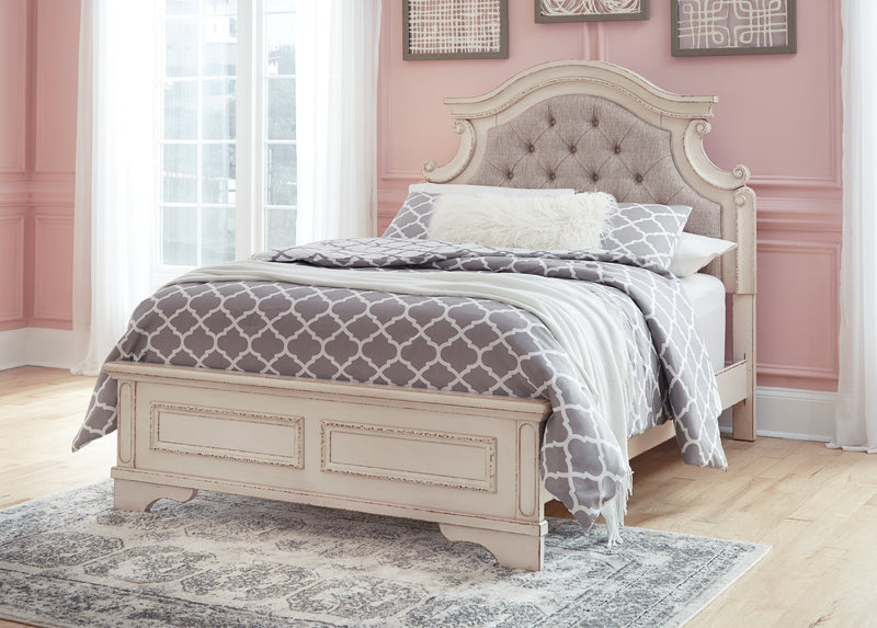 Realyn Two-tone Full Panel Bed, Dresser and Mirror from Ashley - Luna Furniture