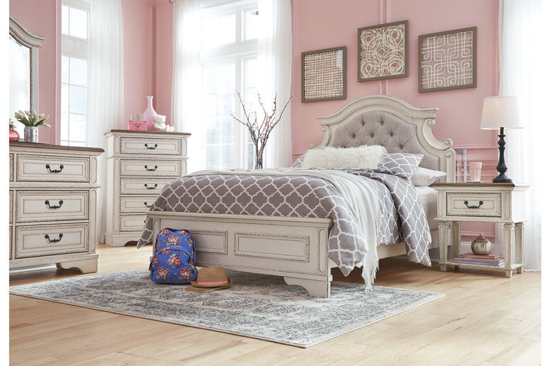 Realyn Chipped White Full Panel Bed from Ashley - Luna Furniture