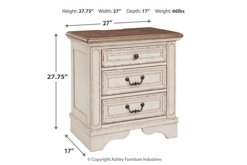 Realyn Two-tone Nightstand from Ashley - Luna Furniture