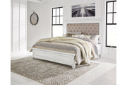 Kanwyn Whitewash California King Panel Bed from Ashley - Luna Furniture