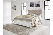 Kanwyn Whitewash California King Panel Bed from Ashley - Luna Furniture