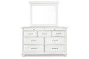 Kanwyn Whitewash Dresser and Mirror -  Ashley - Luna Furniture